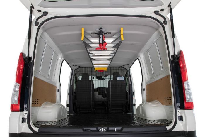 Internal van ladder rack top