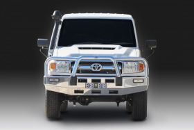 Style 2 Big Tube ™ Bullbar to suit Toyota 70 - 75 - 78 - 79 Series Landcruiser (MY17-ON) Single Cab, Polished finish