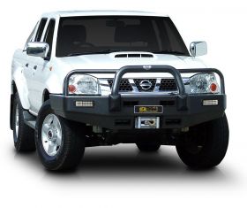 Nissan Navara D22 Alloy Winch Bullbar 10/01 - 09/10 (4 Finishes Available)