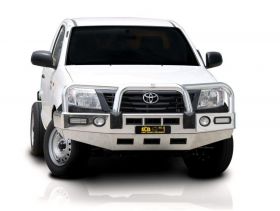 Big Tube Bullbar with Bumper Lights - Toyota Hilux - Polished finish                                                                                