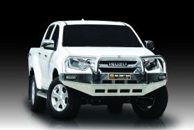 Big Tube Bullbar in Silver Hammertone finish to suit Isuzu D-Max  02/17-06/20