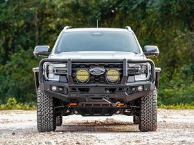 Genesis Loop Bar (Orange Recovery Points & Black Bash Plate) for Ford Ranger PY (3-2022 on) & Everest (6-2022 on)