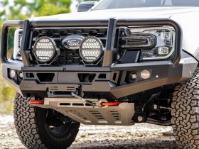 Genesis Loop Bar (Orange Recovery Points & Grey Bash Plate) for Ford Ranger PY (3-2022>) & Everest (6-2022>)