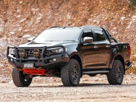 Genesis Loop Bar (Black Recovery Points & Orange Bash Plate) for Mazda BT-50 (7-2020 on)