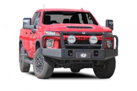 Bullbar for Silverado 2500  01/22>11/23 - 2 Post Winch Bullbar in Black Ripple Finish                                                                      