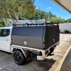 Powder Coated Flat Alloy canopy on alloy Deck