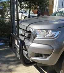 Ford Ranger Nudge Bar with removable "H" rack fitted with Tech Pack