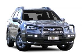 Big Tube Bullbar with Bumper Lights - Subaru Outback - Textura Black Finish                                                                      