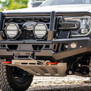 Genesis Loop Bar (Orange Recovery Points & Grey Bash Plate) for Ford Ranger PY (3-2022 on) & Everest (6-2022 on)